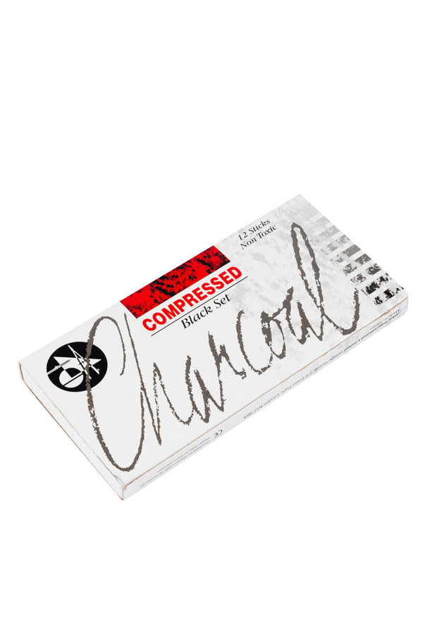 Black Compressed Charcoal Box Of 12