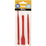 Modelling Tool, L: 14.5 cm, 3 pcs, red