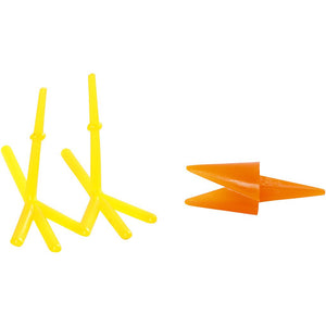Chicken Beaks and Feet, orange, yellow, H: 28 mm,