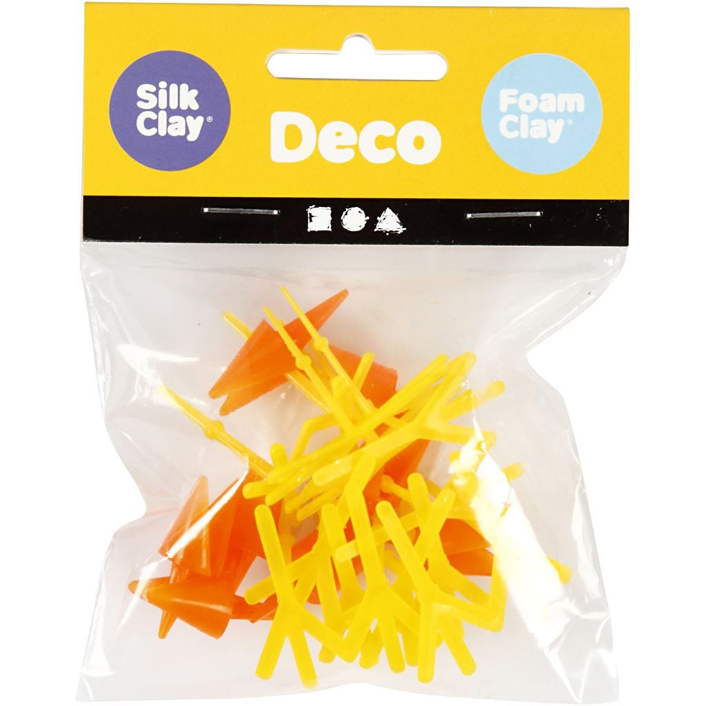 Chicken Beaks & Feet H: 28mm - Orange & Yellow
