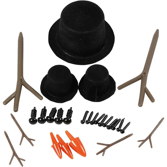 Hats, noses and branches, size 2.3-7 cm, 3 sets