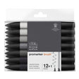 Winsor & Newton Promarker Brush 12 Greys