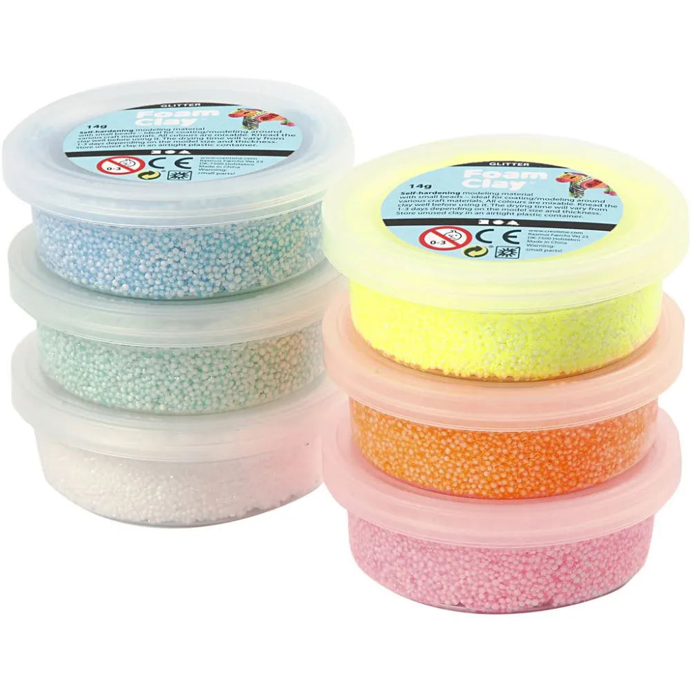 Foam Clay®, 6x14 g, asstd. colours