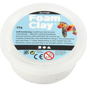 Foam Clay®, 35 g, Glitter White