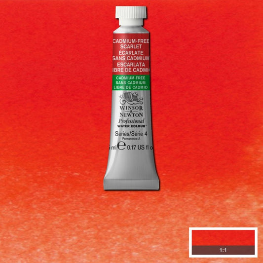 Cadmium FREE Scarlet 5ml - S4 Professional Watercolour