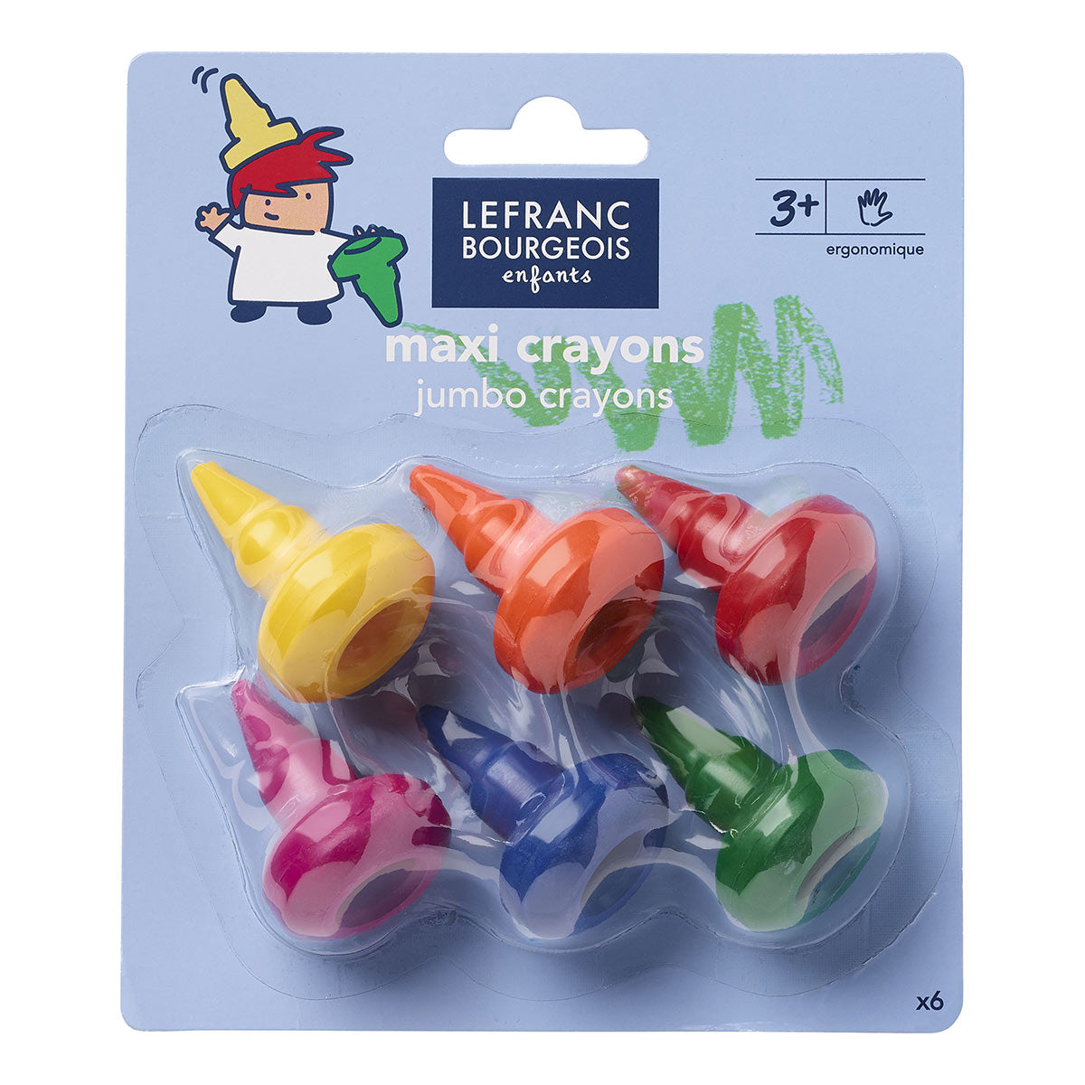 Lefranc Bourgeois Enfants Jumbo Baby Crayons (6 Pack)