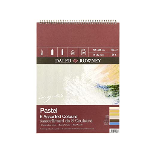 INGRES 6 PASTEL SHADES SPIRAL 16X12" 160G 24SH