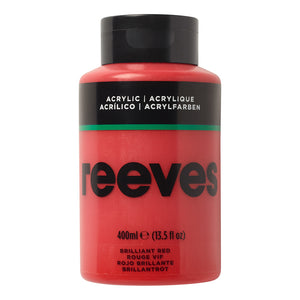 REEVES 400ML ACRYLIC- BRILLIANT RED