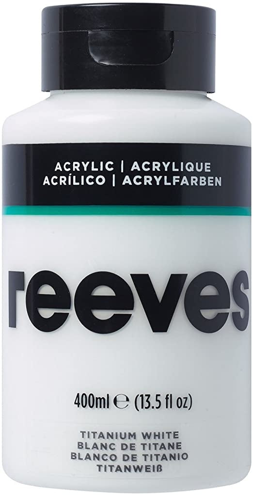 REEVES 400ML ACRYLIC-TITANIUM WHITE