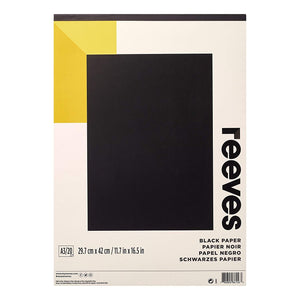 REEVES BLACK PAD A3 120GSM 20 SHTS
