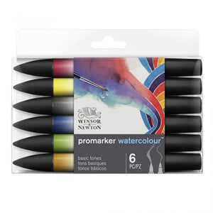 Winsor & Newton Promarker Watercolour 6 Basic Tones