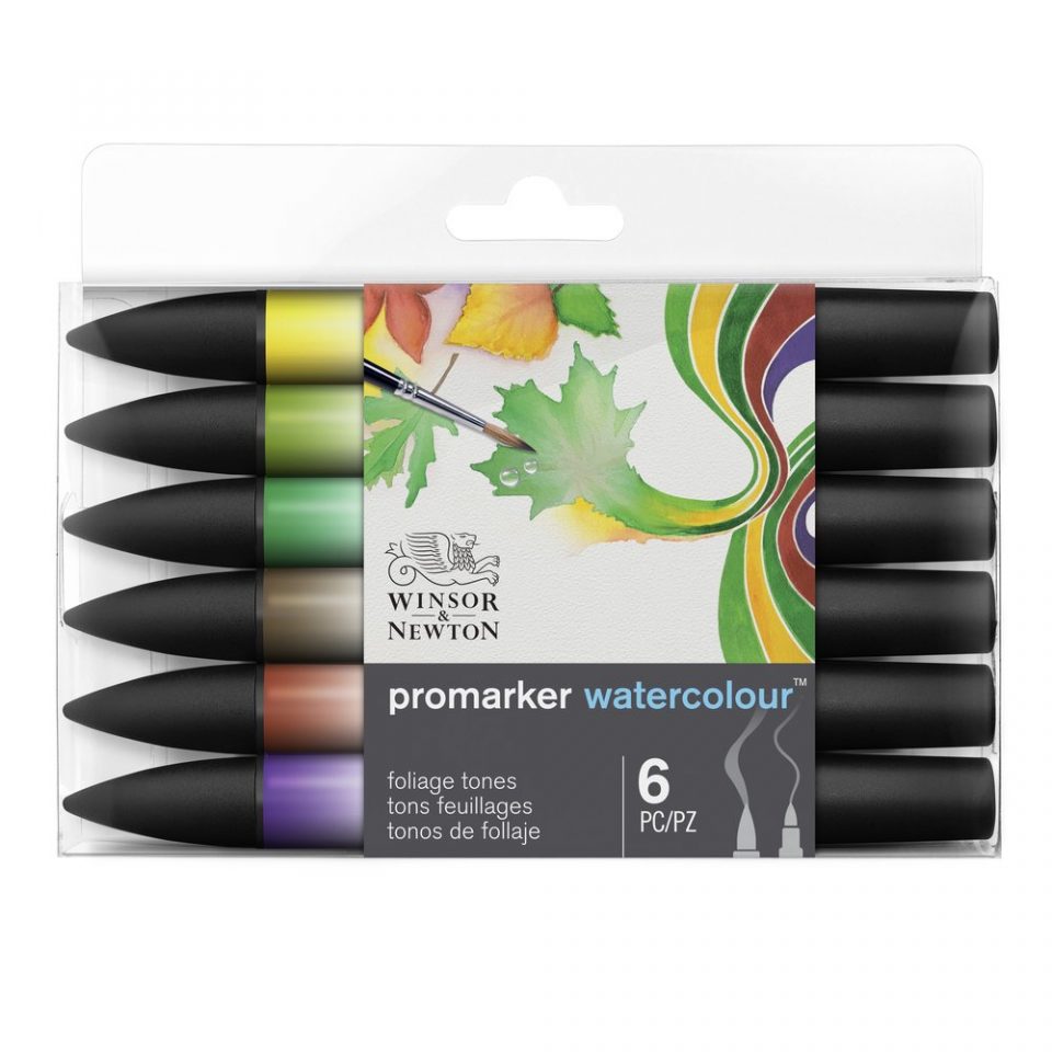 Winsor & Newton Promarker Watercolour 6 Set -Foliage Tones