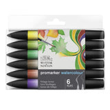 Winsor & Newton Promarker Watercolour 6 Set -Foliage Tones