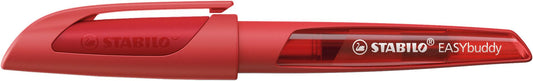 Ergonomic School Fountain Pen - STABILO EASYbuddy - A Nib - Coral/Red