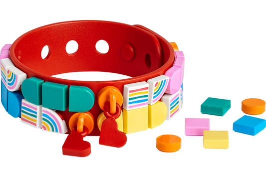 Lego Rainbow Bracelet with Charms