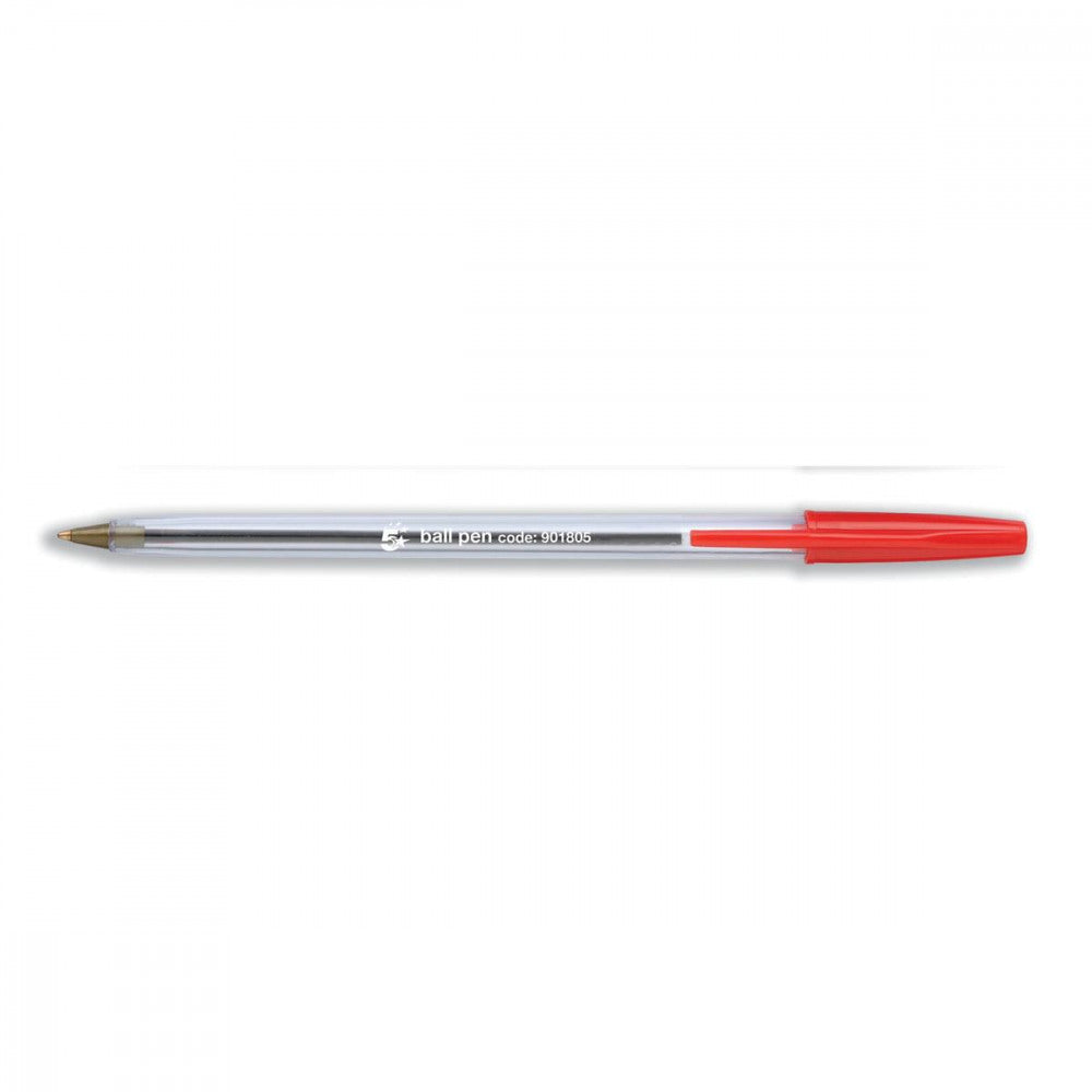 5* BALLPEN MED RED BX.50