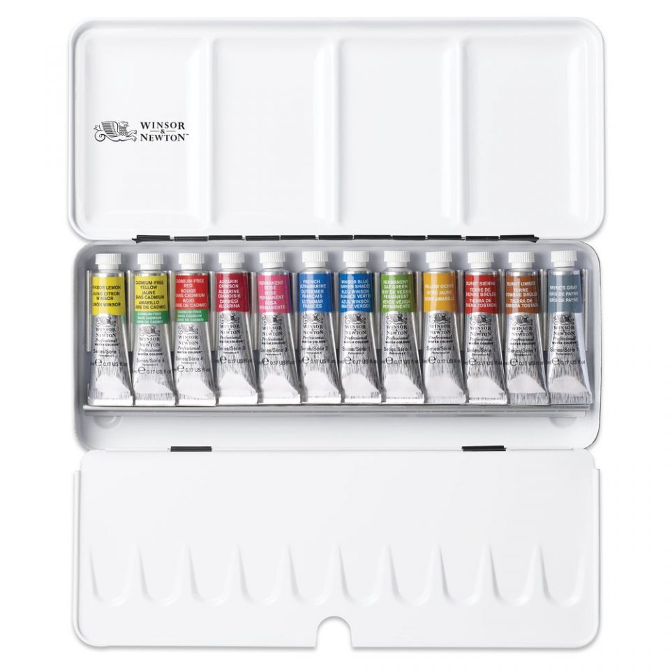 Lightweight Metal Box (12 x 5ml Tubes) - Professional Watercolour