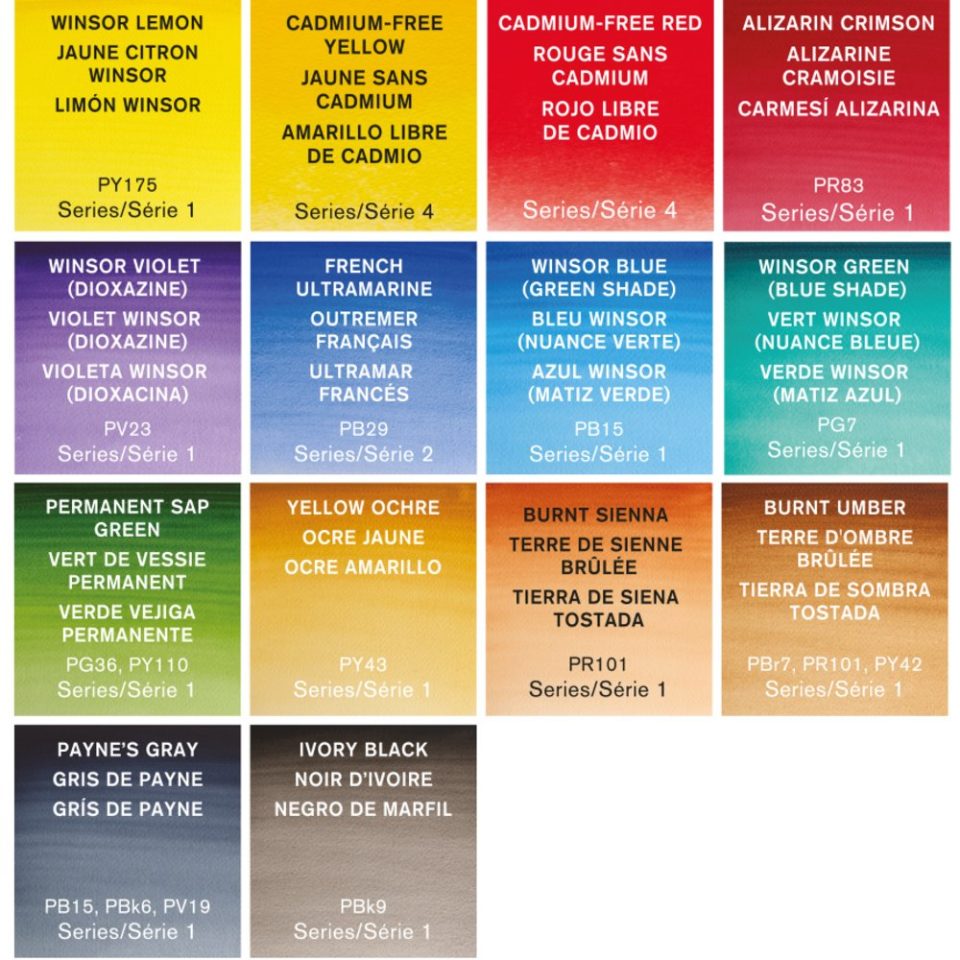 Compact Set (14 Half Pans) - Professional Watercolour