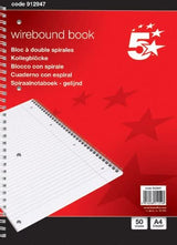 5* WIRE BOUND A4 PAD PK.10