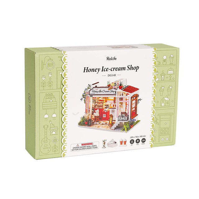 Robotime Rolife DG148 Honey Ice-cream Shop Miniature House Kit