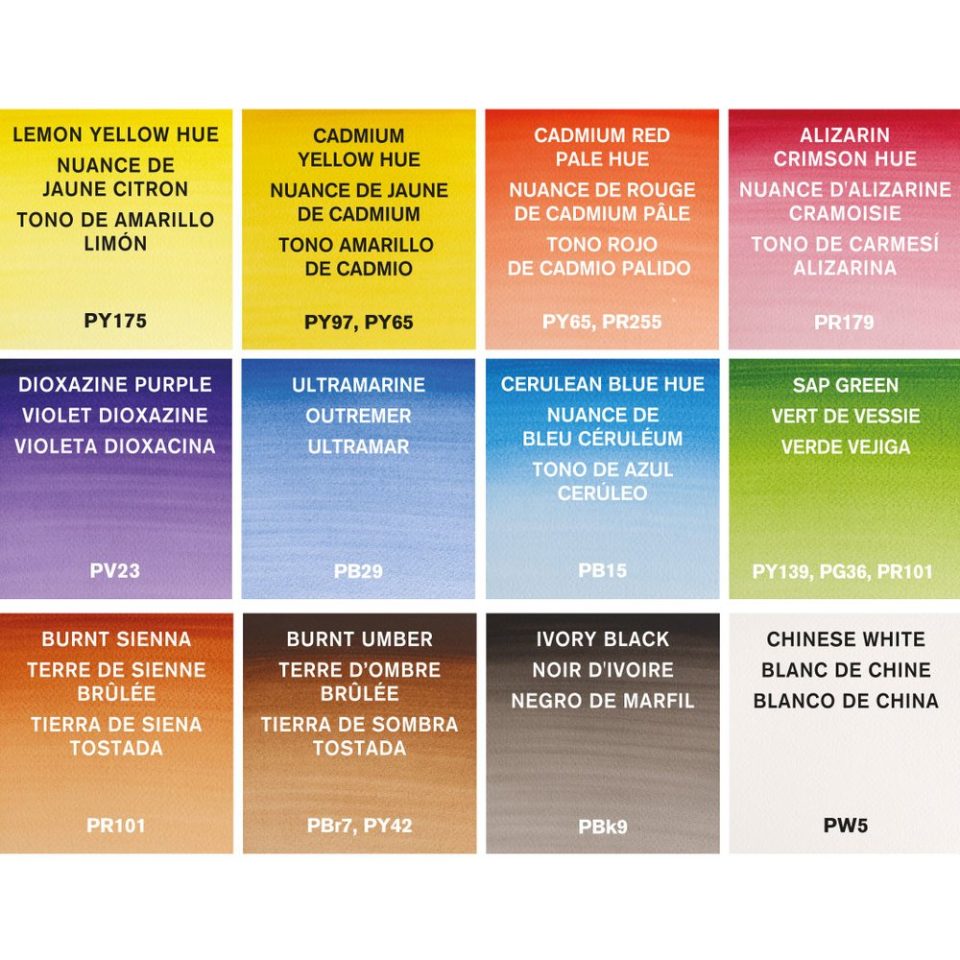 Cotman Watercolours 12 Tube Set. Product code: 0390636 Barcode: 5012572005753