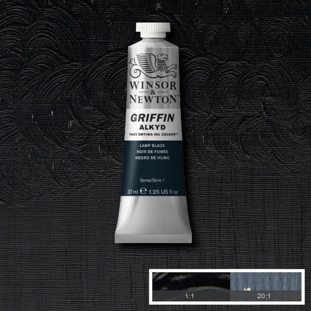 Winsor & Newton- Griffin Oil - 37ml Lamp Black