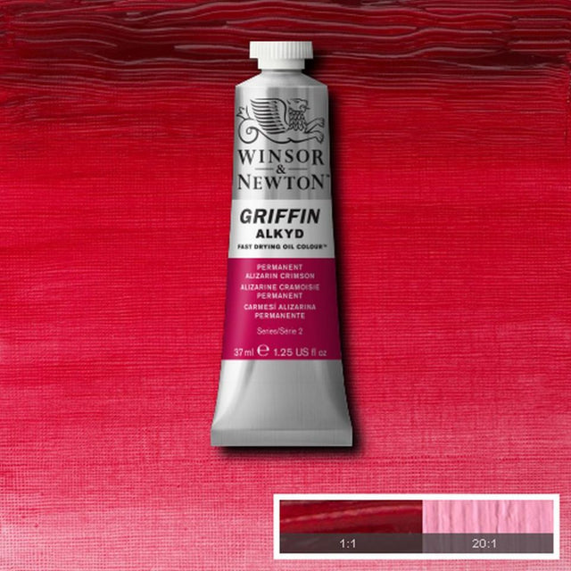 Winsor & Newton- Griffin Oil - 37ml Permanent Alizarin Crimson