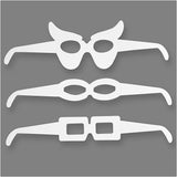 Novelty Glasses, H: 4,5-10 cm, L: 32 cm, 16pcs, 230 g