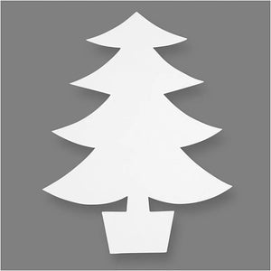 Christmas Trees, white, H: 21,5 cm