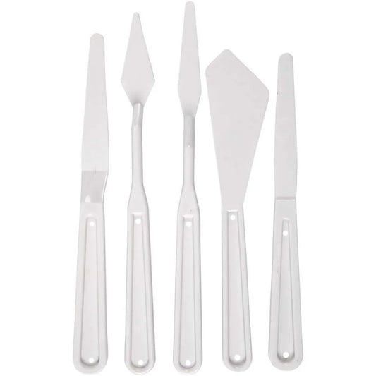 Palette Knives, W: 13-33 mm, L: 17-20 cm, 5 pcs