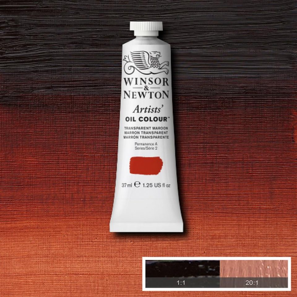 37ml Transparent Maroon - Artists' Oil
