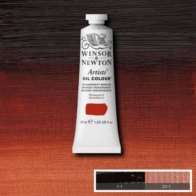 37ml Transparent Maroon - Artists' Oil
