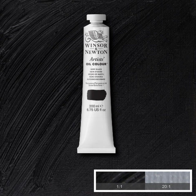 200ml Ivory Black - Artists' Oil