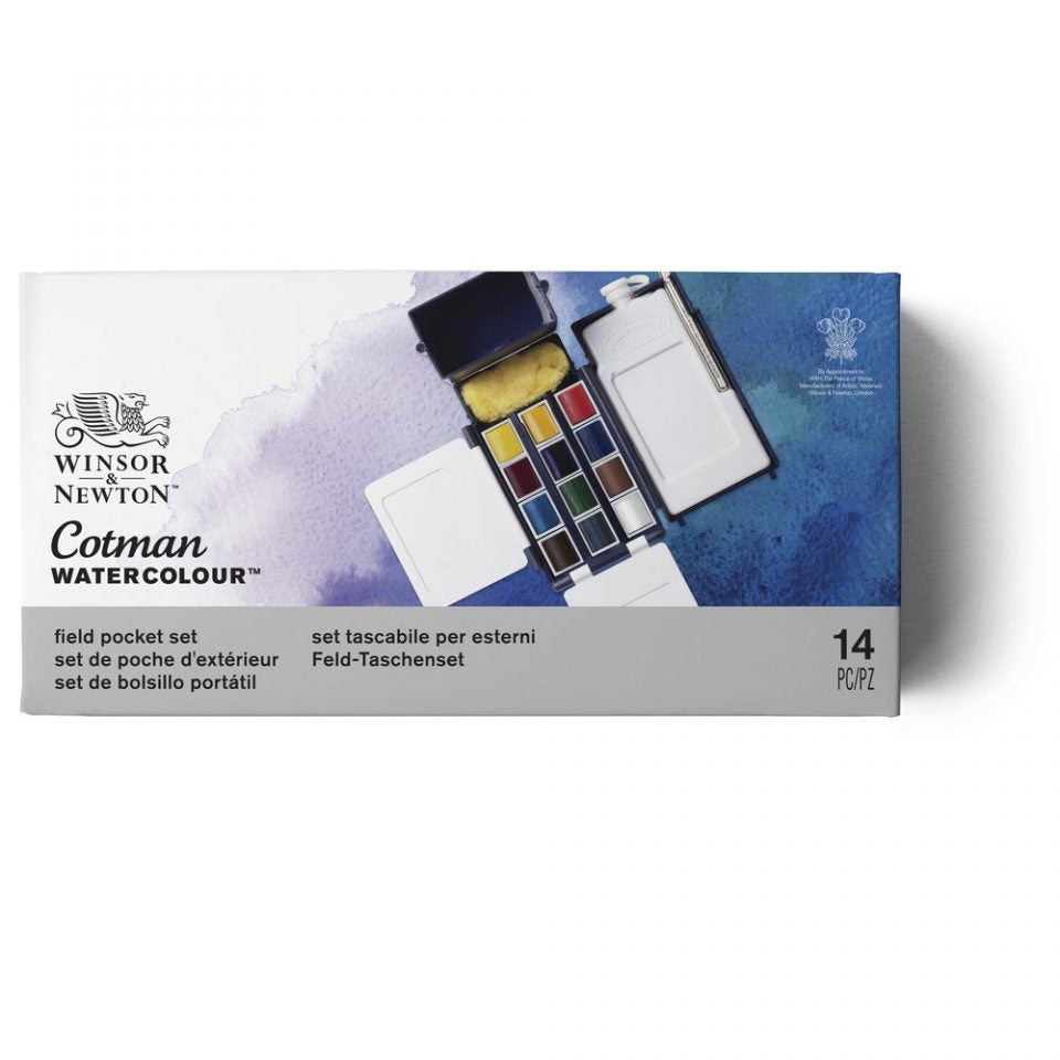 Winsore & Newton Cotman Watercolours Field Box - 12 Half Pans