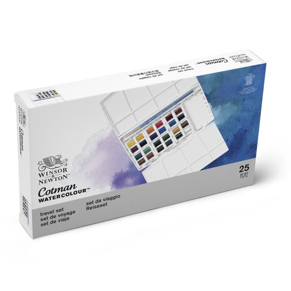 Cotman Watercolours Painting Plus 24 Half Pan Set. Product code: 0390376 Barcode: 094376954395