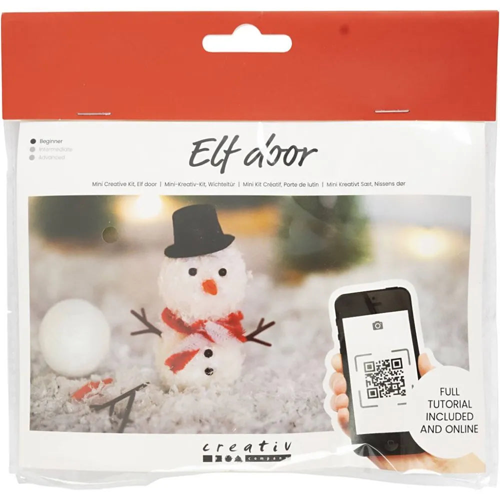 Mini Craft Kit Elf Door - Snowman