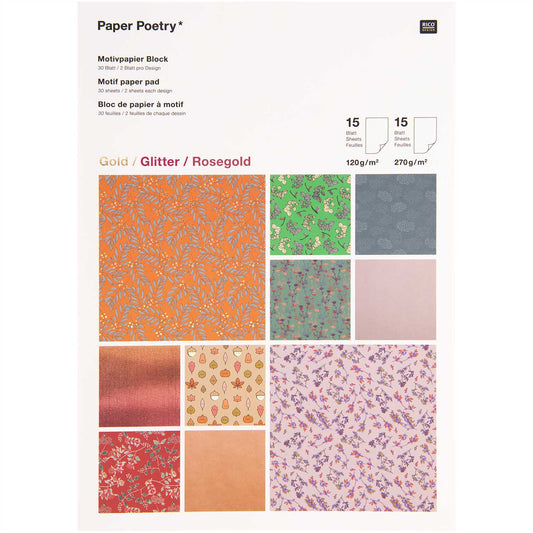 Paper Poetry motif paper pad Funny Fall 30 sheets