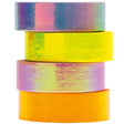 Paper Poetry Tape Set iridescent pastel 15mm 5m 4 pieces