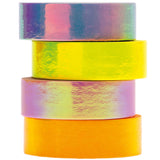 Paper Poetry Tape Set iridescent pastel 15mm 5m 4 pieces