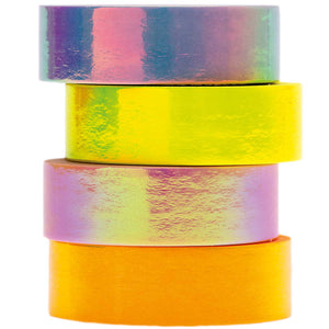 Paper Poetry Tape Set iridescent pastel 15mm 5m 4 pieces