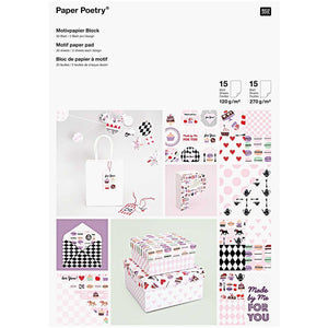 Paper Poetry Motif paper Pad Pattisserie 21x30cm 30 sheets