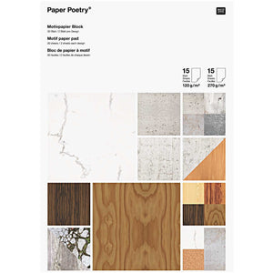 Paper Poetry motif paper pad architecture 21x30cm 30 sheets