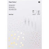 Paper Poetry Motif Paper Pad Dots 270g/m² 20 Sheets Hot Foil