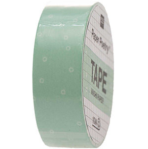 PAPER POETRY TAPE DOTTED MINT-WHITE 1.5CM 10M