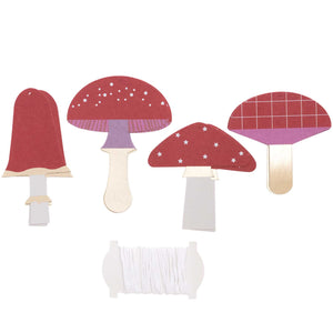 Paper Poetry Paper tags mushrooms 8 pieces