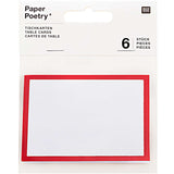 TABLE CARDS WHITE/RED