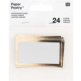 PAPER CARDS - GOLD TRIM (24 PCS)