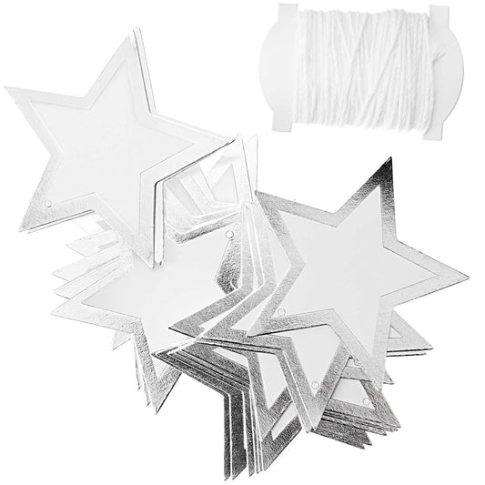 24 star shape paper tags