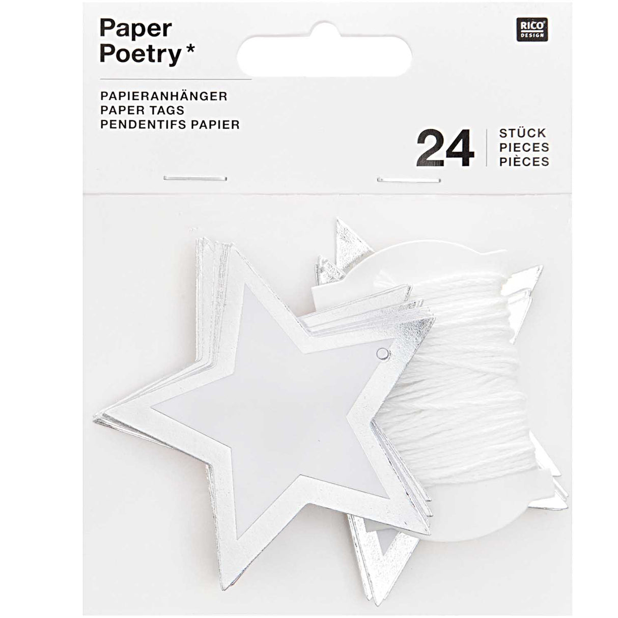 24 star shape paper tags