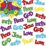 Religious Glitter Foam Stickers (150)